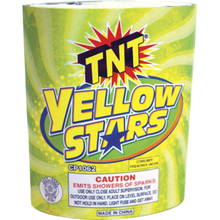 YELLOW STARS Firework Fountain Yellow Stars