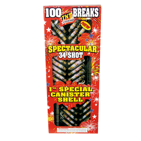 100 BREAK CANISTERS Firework Reloadable 100 Break Canisters